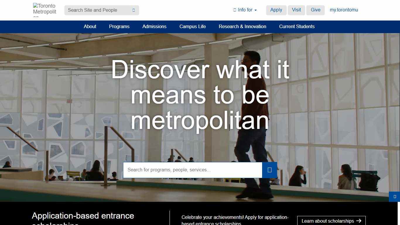 Toronto Metropolitan University Home - Toronto Metropolitan University (TMU)