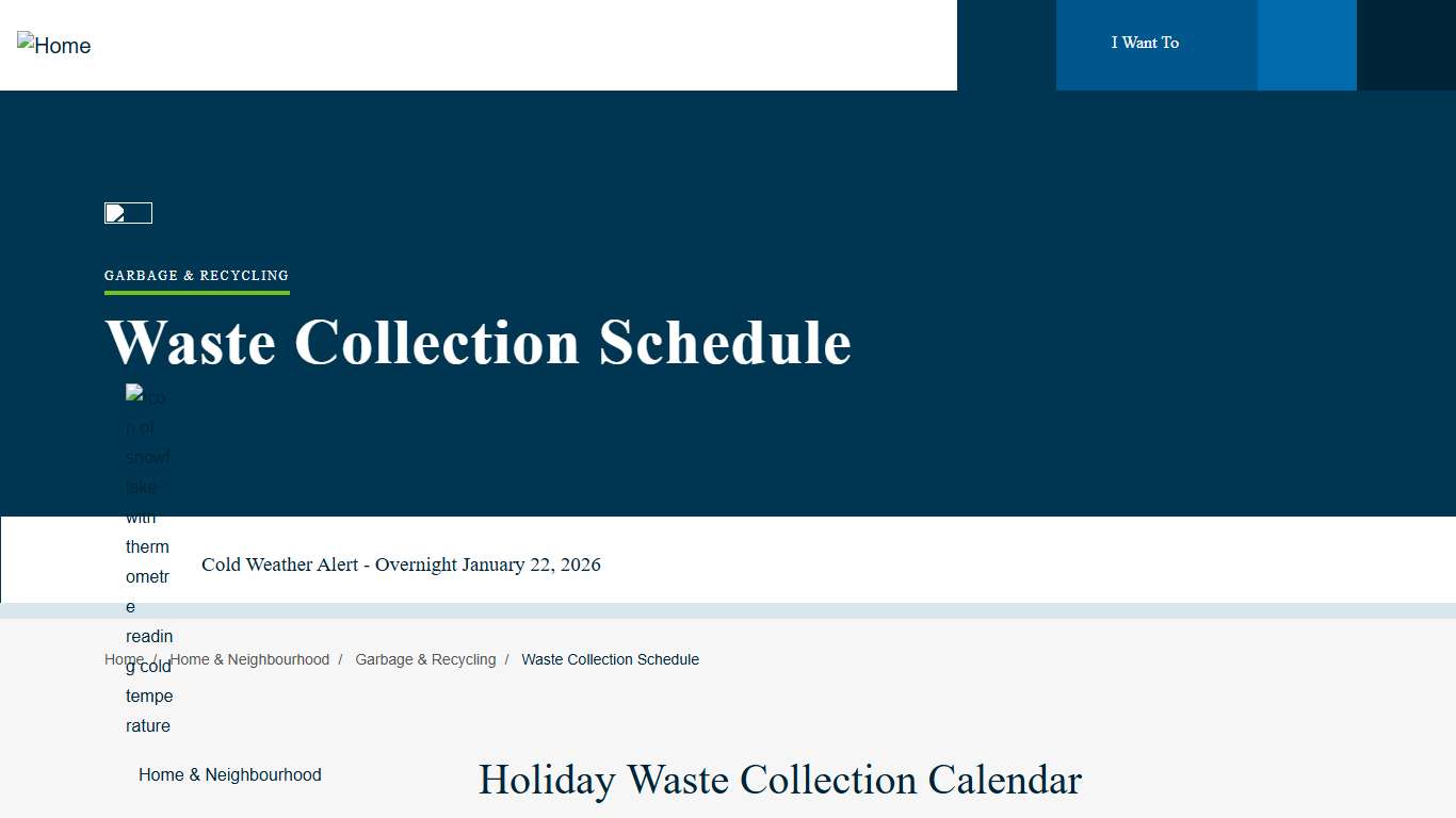 Waste Collection Schedule City of Hamilton